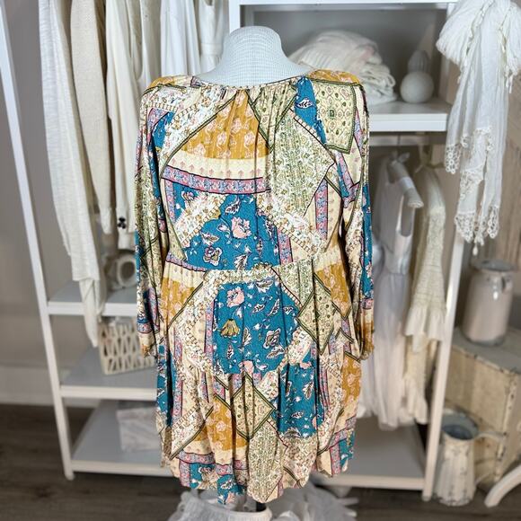 Andre By Unit Plus sz. 1 X Boho midi length patchwork dress, bohemian gypsy 4224 - Picture 2 of 8